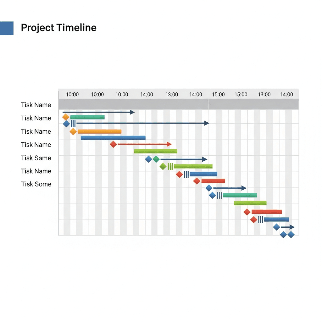 EPC commissioning schedule timeline showing typical project phases